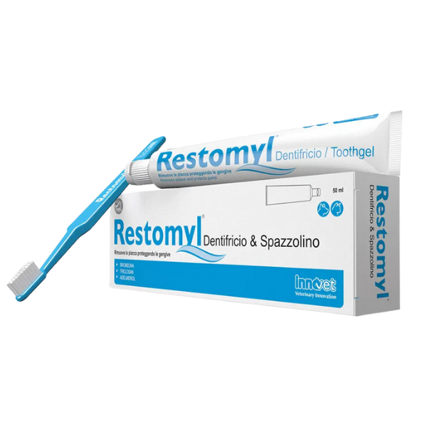 restomyl dentifricio e spazzolino extra soft innovet immagine2