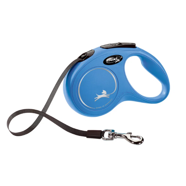 Guinzaglio New Classic Tape Flexi - Blu - Medium - 5 mt