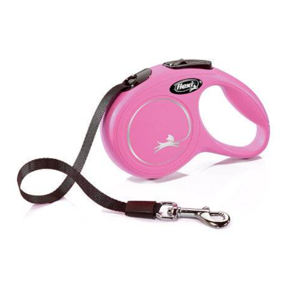 Guinzaglio New Classic Tape Flexi - Rosa - Medium - 5 mt