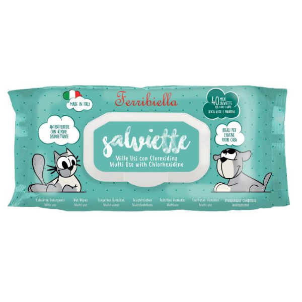 Salviette Detergenti Ferribiella 40 pezzi - Milleusi con Clorexidina