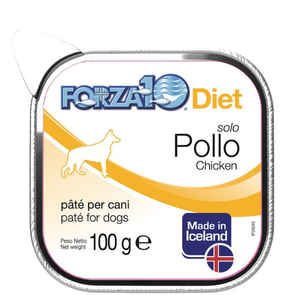 Forza10 Diet Solo patè monoproteico per cani 100 gr - Pollo dall'Islanda