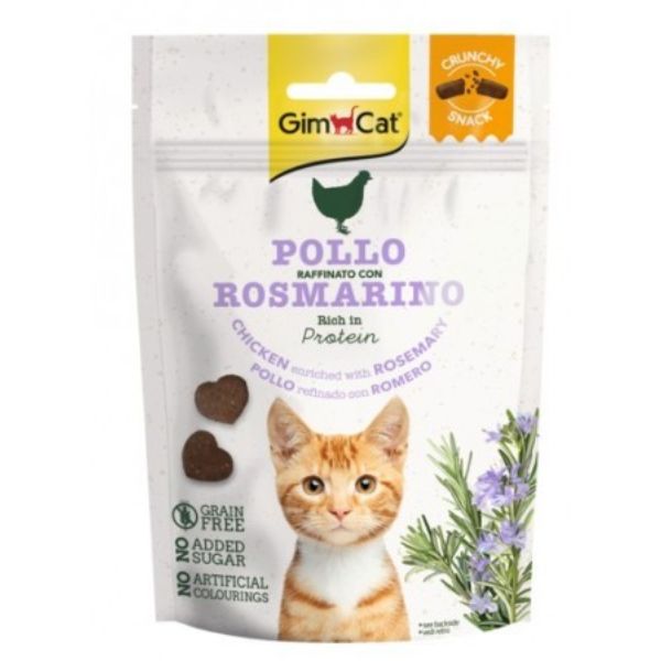GimCat Crunchy Snack per gatti Grain Free 50 gr - Pollo e Rosmarino