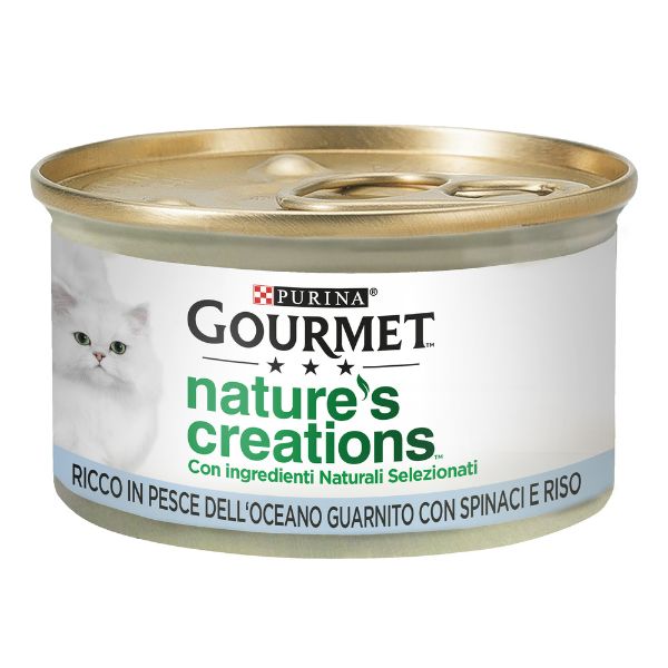 Gourmet Nature's Creations 85 gr - Pesce dell'oceano, spinaci e riso