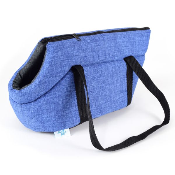 Borsa Trasportino Venere Leopet - Blu Jeans/Grigio - 40x25x21 cm