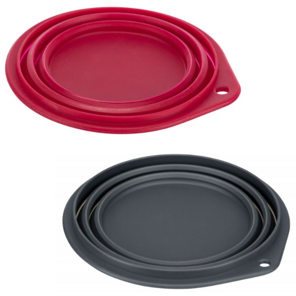ciotola da viaggio pieghevole in silicone trixie immagine3