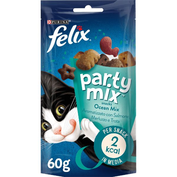 purina felix party mix ocean mix - salmone, merluzzo e trota immagine2