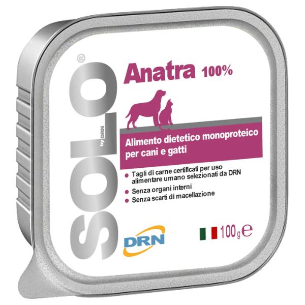 DRN Solo alimento monoproteico cane e gatto 100 gr - Anatra
