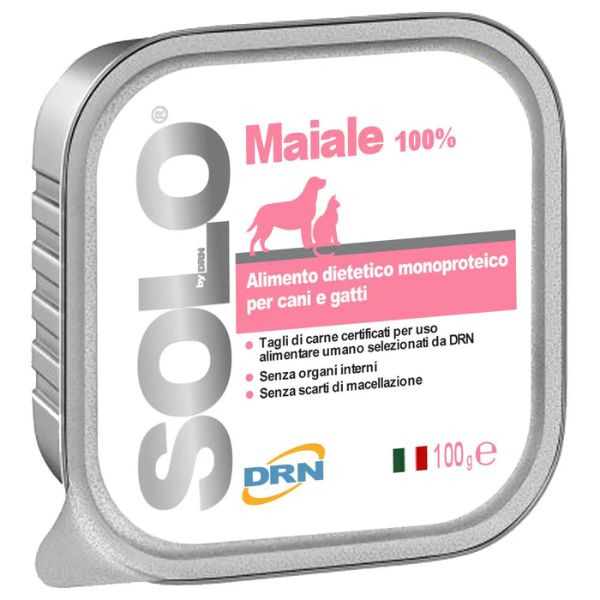 DRN Solo alimento monoproteico cane e gatto 100 gr - Maiale