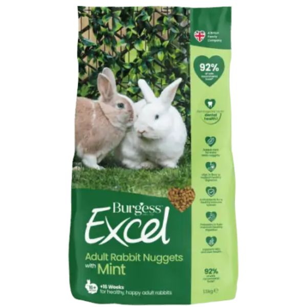 Burgess Excel Coniglio Adult Menta  - 1,5 Kg