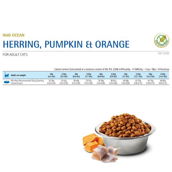 farmina n&d ocean feline aringa zucca e arancia immagine3