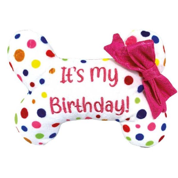 Peluche per cani Party Croci - Osso compleanno