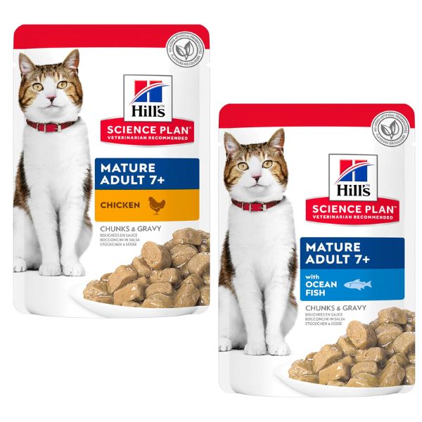 hill's science plan mature adult 7+ alimento per gatti 85 gr immagine2