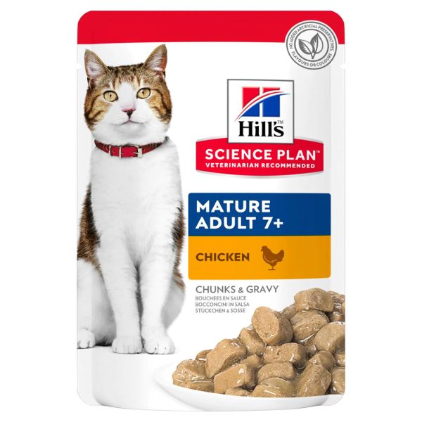 Hill's Science Plan Mature Adult 7+ Alimento per Gatti 85 gr - con Pollo