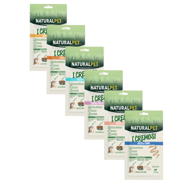 naturalpet i cremosi snack per gatti adulti e gattini 75 gr (5x15 gr) immagine2