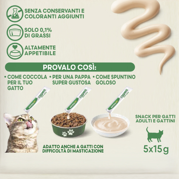 naturalpet i cremosi snack per gatti adulti e gattini 75 gr (5x15 gr) immagine3