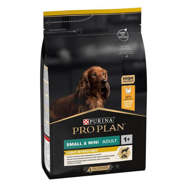 purina pro plan light/sterilised small e mini adult crocchette cane pollo immagine2