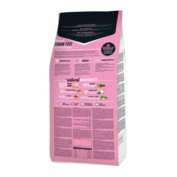ownat grain free hypoallergenic mono-proteic mini adult con agnello fresco immagine3