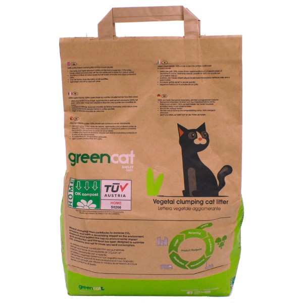 greencat lettiera vegetale e agglomerante per gatti orzo immagine4
