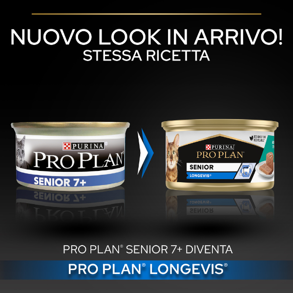 purina pro plan senior 7+ longevis umido gatti mousse tonno 85 g immagine8