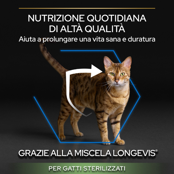 purina pro plan sterilised senior 7+ crocchette gatto sterilizzato con tacchino immagine4