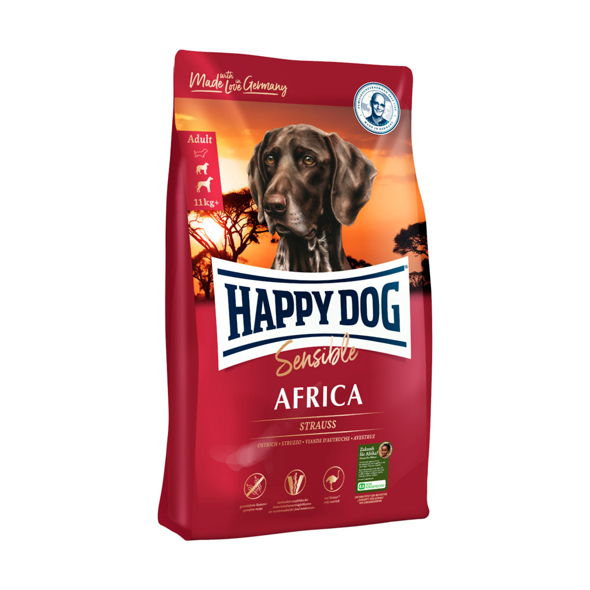 Happy Dog Sensible Medium/Large Africa Grain Free Struzzo - 4 kg