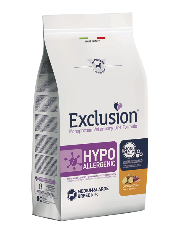 Exclusion Diet Hypoallergenic Medium/Large Breed Anatra e Patate - 2 kg