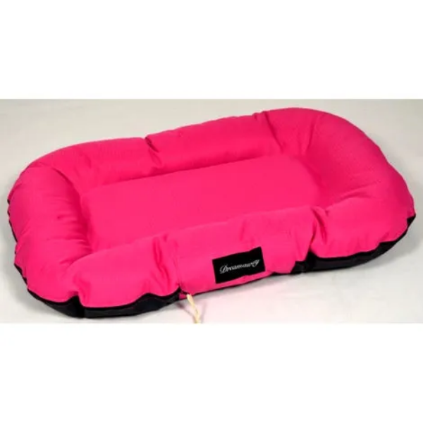 Cuscino per cani Dreamaway Boston Fabotex - Grigio-Fucsia - 80x60x14 cm