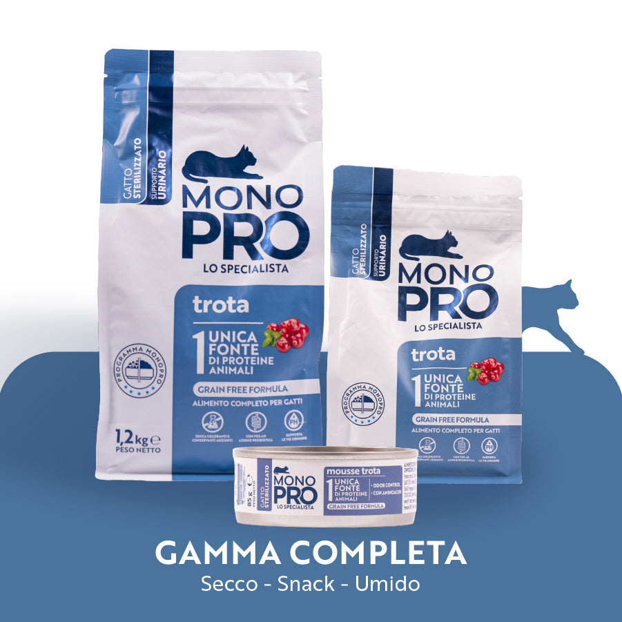 monopro lo specialista cat adult sterilised grain free urinary trota immagine3