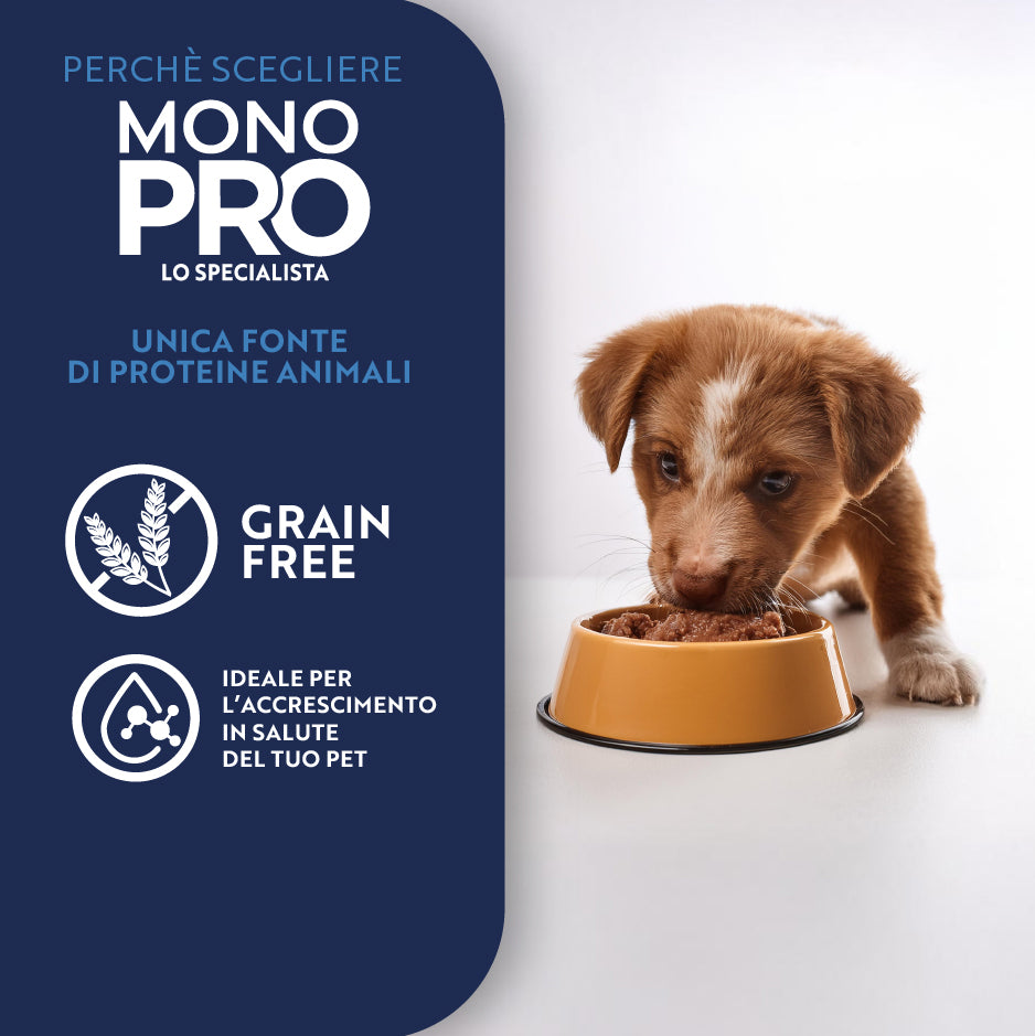 monopro lo specialista puppy all breeds patè grain free 400 gr immagine5