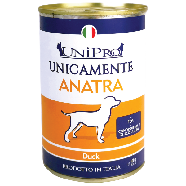 Unipro Unicamente Dog Adult 400 gr - Anatra