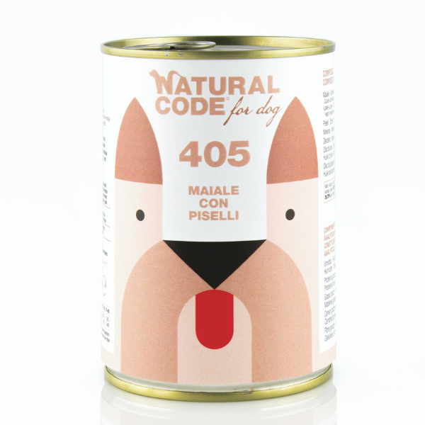 Natural Code Dog Adult 400gr - Maiale e Piselli