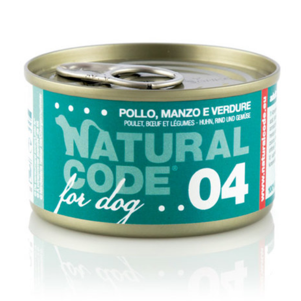Natural Code for Dog 90 gr - Pollo Manzo e Verdure