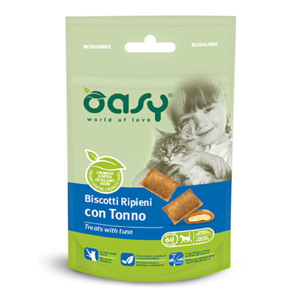 Oasy Cat Biscotti Ripieni 60 gr - Tonno