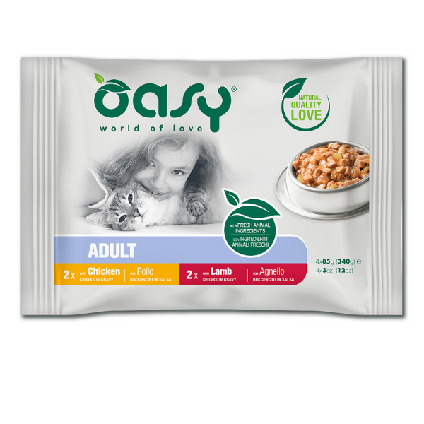 oasy multipack adult bocconcini in salsa 4 x 85 gr immagine2
