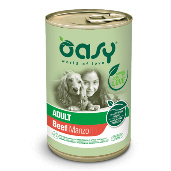 Oasy Lifestage Dog Paté Adult 400 gr - Manzo