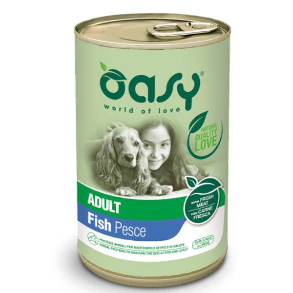 Oasy Lifestage Dog Paté Adult 400 gr - Pesce