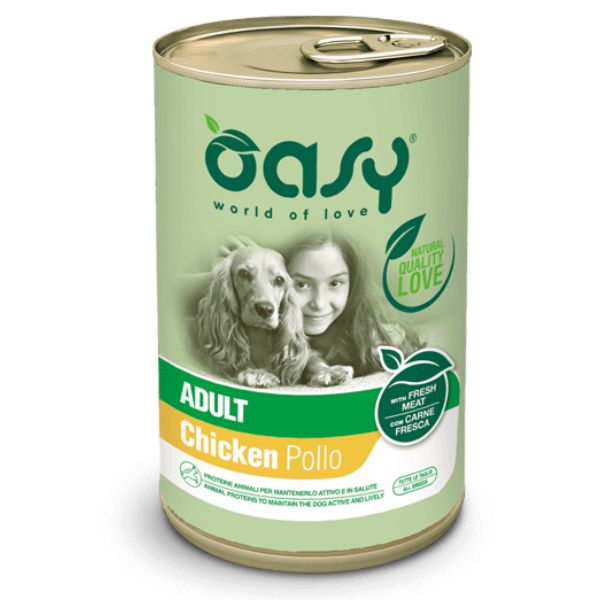 Oasy Lifestage Dog Paté Adult 400 gr - Pollo
