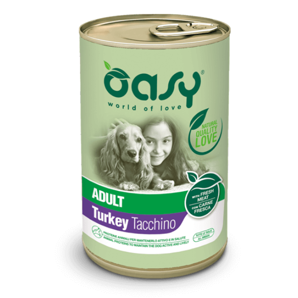 Oasy Lifestage Dog Paté Adult 400 gr - Tacchino