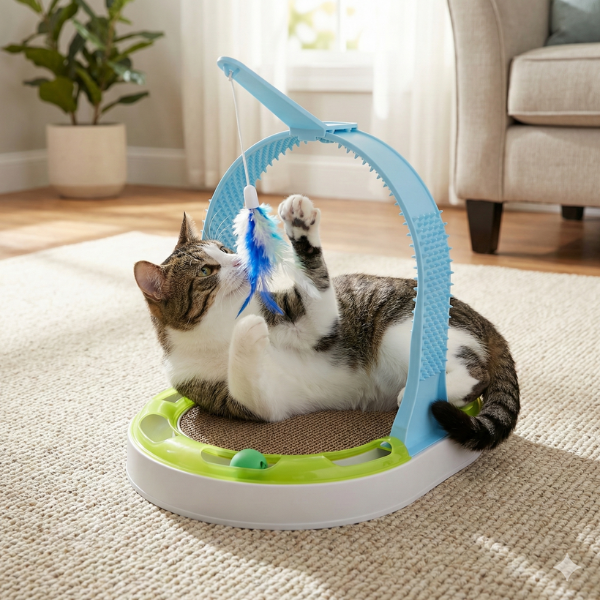 Gioco interattivo per gatti Tiragraffi 4 in 1 Imac