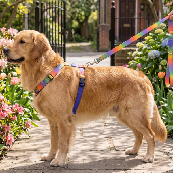 Pettorina ad H regolabile per cani in raso Intense Spring Blossom Morso