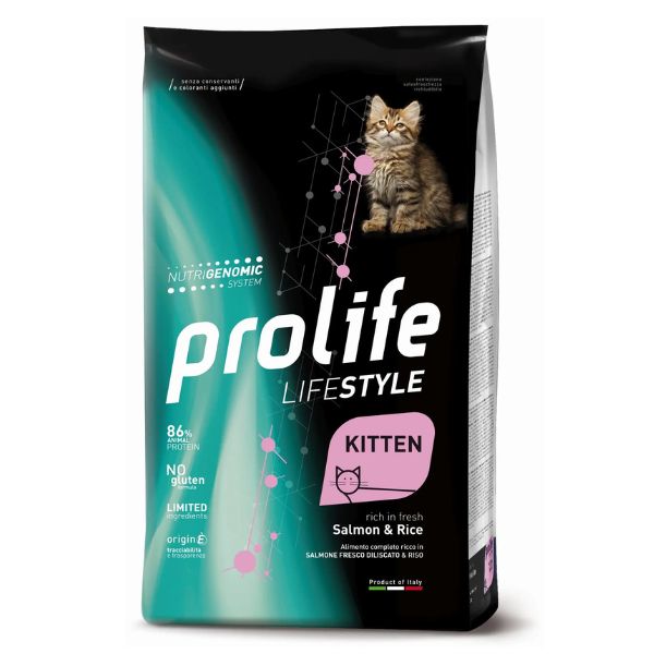 Prolife Lifestyle Gatto Kitten Salmone e Riso