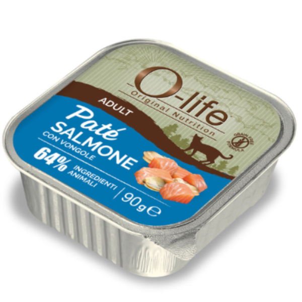 O-life Cat Adult Grain Free Patè +60% ingredienti animali 90 gr