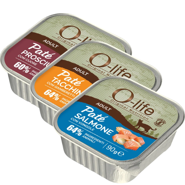 O-life Cat Adult Grain Free Patè +60% ingredienti animali 90 gr