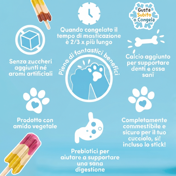 Snack per cani Gelato pronto all'uso Pup Ice 90 gr