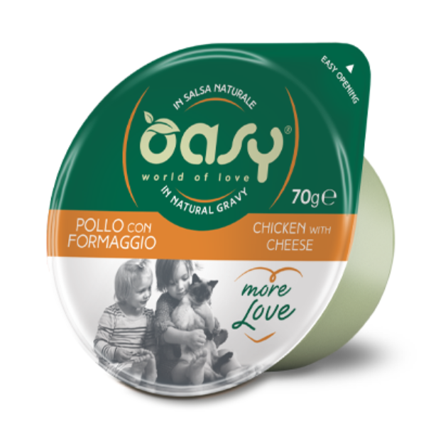 Oasy More Love Cat Green Cup in salsa naturale 70 gr