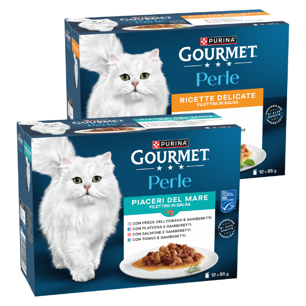 Purina Gourmet Perle selezionate Filettini in salsa multipack 12x85 gr