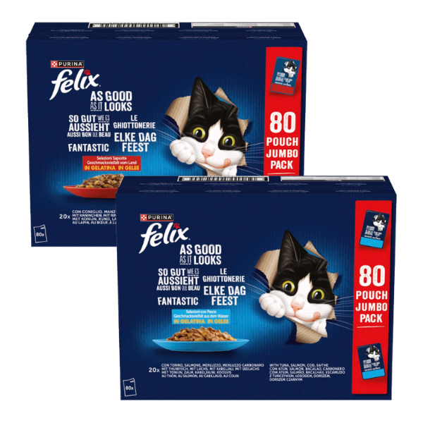 Purina Felix le Ghiottonerie in gelatina Multipack 80x85 gr
