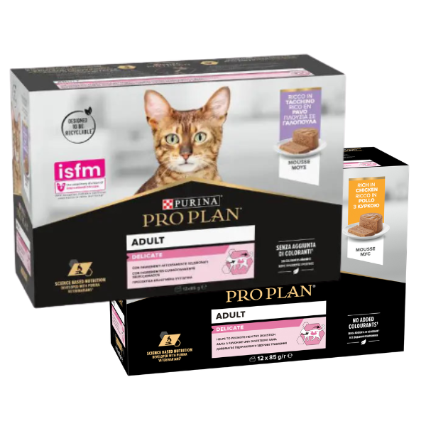 Purina Pro Plan Cat Adult delicate Mousse Multipack 12x85g