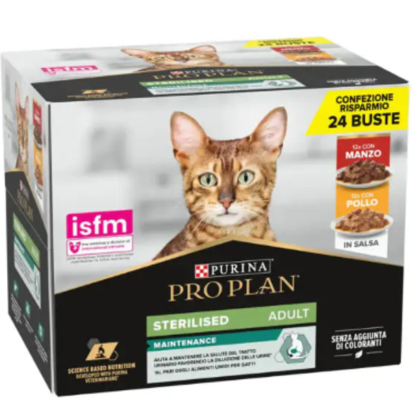 Purina Pro Plan Cat Adult Sterilised Maintenance Multipack in salsa 24x85g