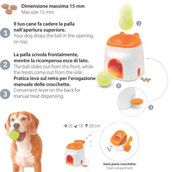 Gioco interattivo per cani con palla da tennis IMAC